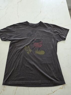 Faded Charcoal Mickey Mouse Large Tee Pre Owned